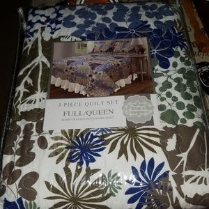 (NEW) Queen Size 3pcs Quilt Set